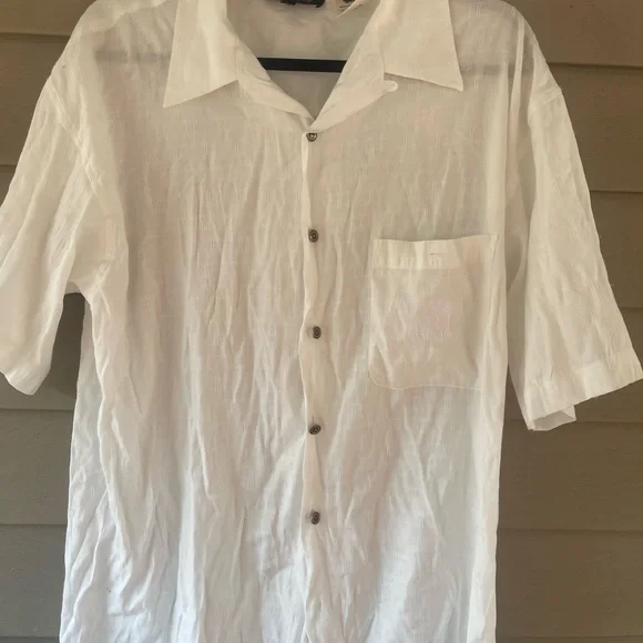 Versace Jeans Collection White Casual Button Down Shirt vintage - Picture 11 of 17